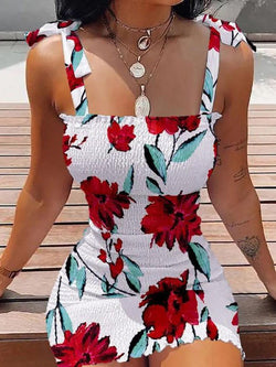 Women's Dresses Strap Print Bandeau Bodycon Dresses