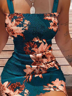 Women's Dresses Strap Print Bandeau Bodycon Dresses