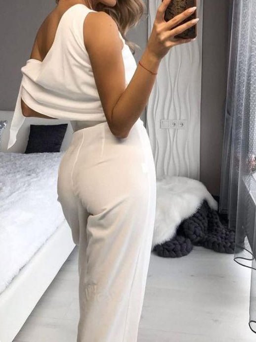 Women's Jumpsuits Loose Off-Shoulder Sleeveless Jumpsuit