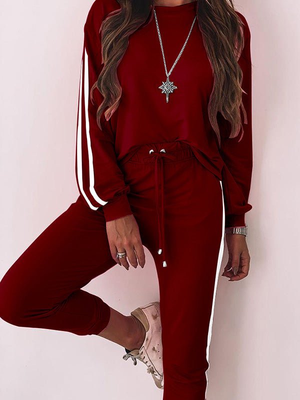 Women's Sets Crewneck Long Sleeve Top & Pants Two Piece Set