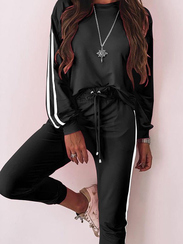 Women's Sets Crewneck Long Sleeve Top & Pants Two Piece Set