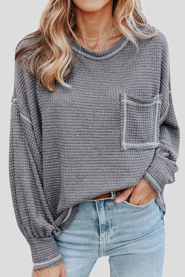 Finally Friday Waffle Knit Top