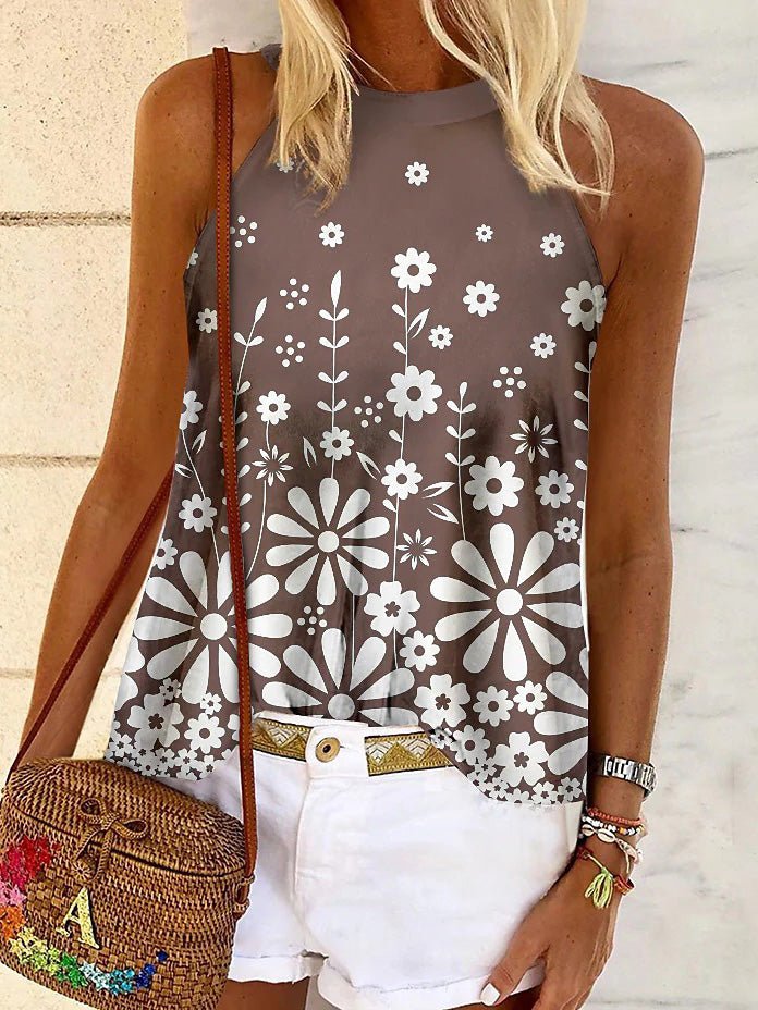 Women's Tank Tops Casual Print Sleeveless Tank Top