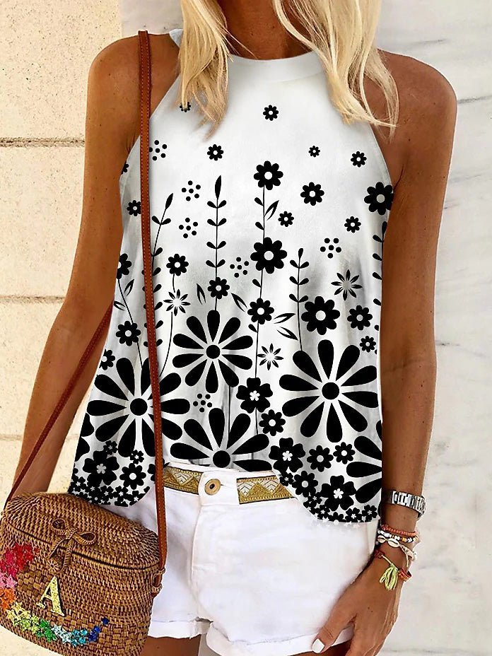 Women's Tank Tops Casual Print Sleeveless Tank Top