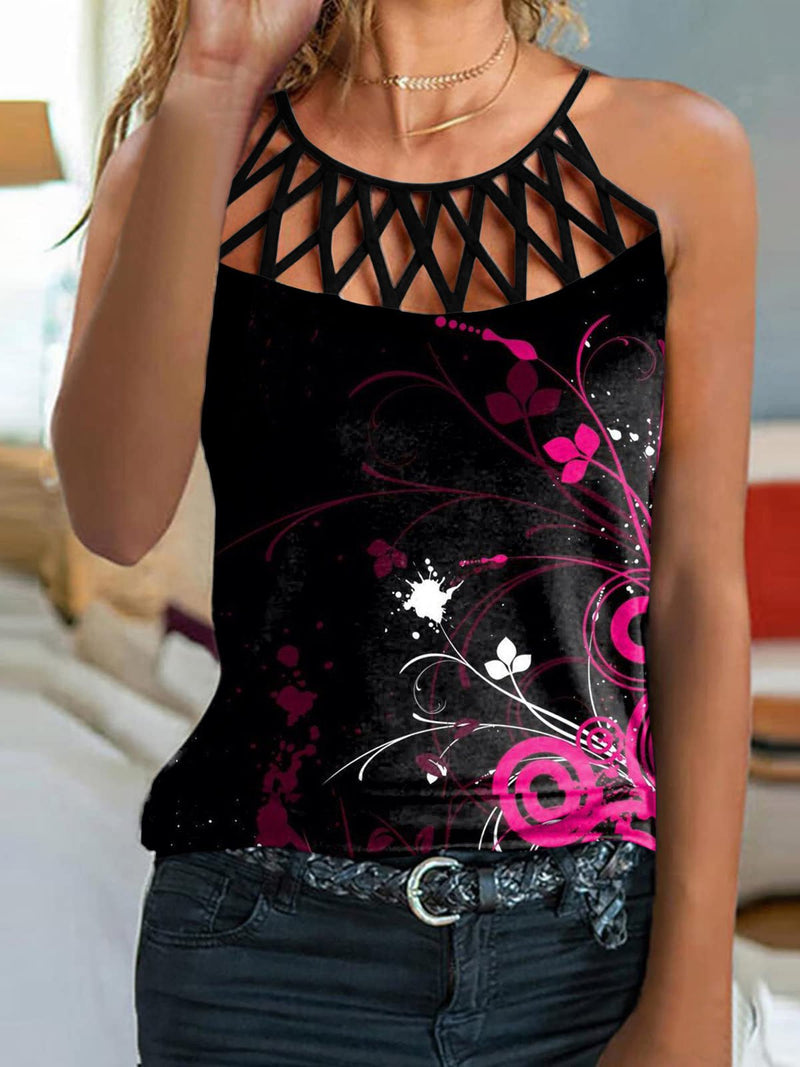 Women's Tank Tops Printed Slim Fit Sleeveless Tank Tops