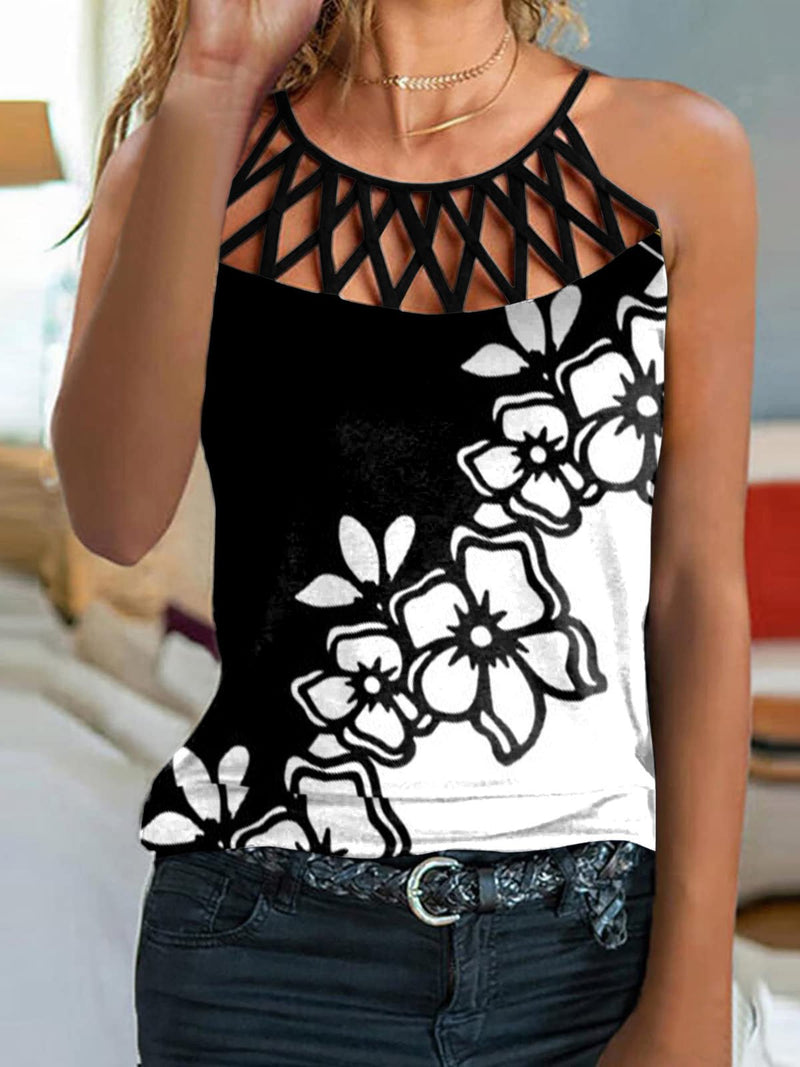 Women's Tank Tops Printed Slim Fit Sleeveless Tank Tops